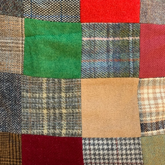 Vintage wool patchwork miniskirt, used excellent condition, - Picture 2 of 13